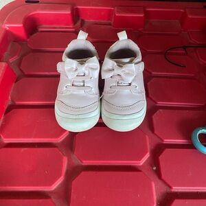 Kids Pink Bow Casual Sneakers